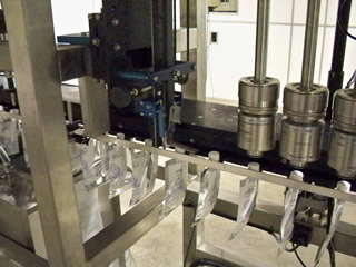 Production run of inline pouch filler and capping machine